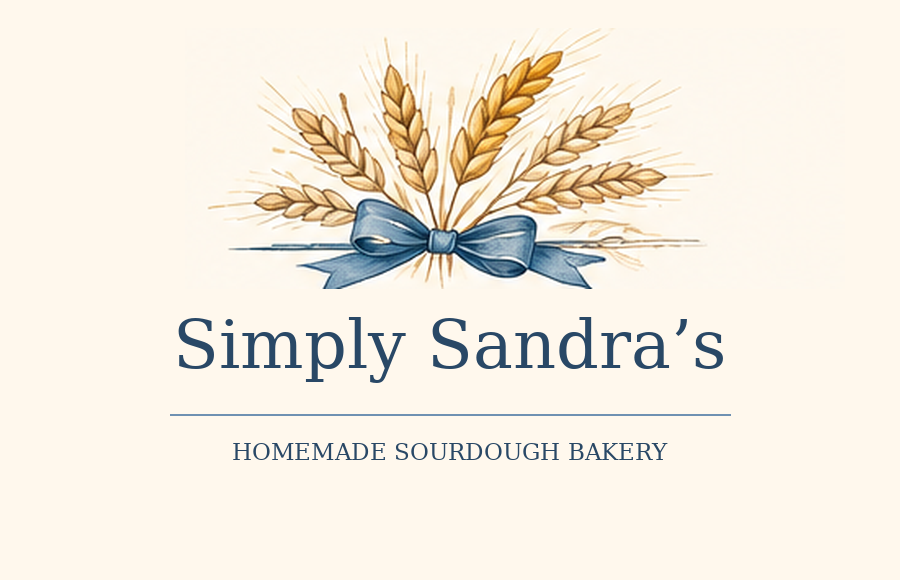 Simply Sandra’s Homemade Sourdough Bakery — wheat tied with a blue ribbon